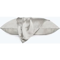Mulberry Silk Pillowcase 100% Silk 22 Momme 6A Grade Silk Wrinkle-Resistant Comfy Silver Gray-preorder Standard(20"x26")