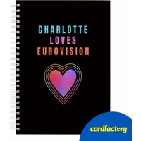 Personalised Notebook - I love Eurovision