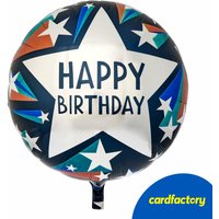 Starry Happy Birthday 31-Inch Foil Helium Balloon
