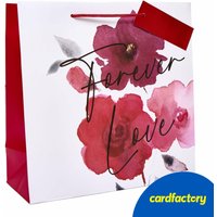 cardfactory Enjoy 50% Discount on Floral Forever Love Large Square Gift Bag