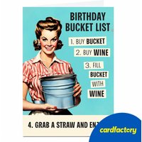 Personalised Birthday Card - Birthday Bucket List