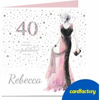 Personalised 40th Birthday Card - Remember How Fabulous You Are