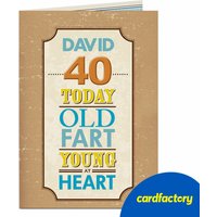 Personalised 40th Birthday Card - Old Fart