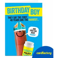 Finger Quips Birthday Card - The First 40 Years...