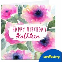 Personalised Emma Isaacs Birthday Card - Watercolour Pink