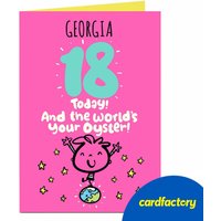 Personalised Fruitloops 18th Birthday Card - The World's Your Oyster!