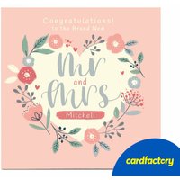 Personalised Nikki Whiston Congratulations Card - Mr & Mrs