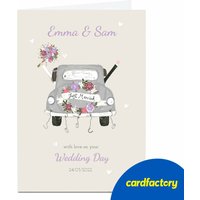 Personalised Kerry Spurling Wedding Card - Mr and Mrs | Custom Newlyweds Card | UV Gloss Finish