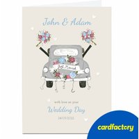 Personalised Kerry Spurling Wedding Card - Mr and Mr | Custom Newlyweds Card | UV Gloss Finish