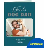 Personalised Photo Card - The Best Dog Dad | Custom Photo Greeting Card | Quality Paper | UV Gloss Finish | Available in 2 Sizes | Unique Gift