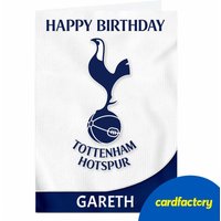 Personalised Tottenham Hotspur Birthday Card | Custom Name Card with Spurs Emblem | Quality Paper | Available in 2 Sizes | Perfect Gift for Fans