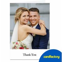 Photo Wedding Thank You Card - Any Photo & Message | Photo Wedding Card With Message | UV Gloss Finish