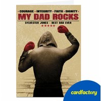 Personalised Dad Boxing Poster Card | Custom Greeting Card | UV Gloss Finish | Quality Paper Board | Available in 2 Sizes | Unique Gift