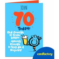 Personalised Fruitloops 70th Birthday Card | Fun Design for 70th Celebration | Customisable Text | Available in 2 Sizes | Unique Gift