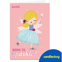 Personalised Fairytale Birthday Card - Born to Sparkle