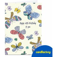 Personalised Sazerelli 60th Birthday Card - Butterflies