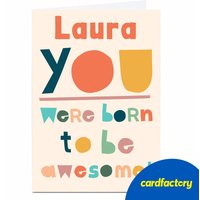 Personalised Hello Munki Card - Born to be Awesome