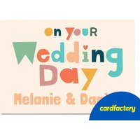 Personalised Hello Munki Wedding Card - Any Names | Custom Name Wedding Cards | UV Gloss Finish