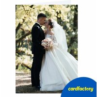 Photo Wedding Card | Portrait Design | Personalised Full-Photo Wedding Card