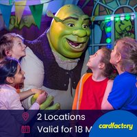 Shrek's Adventure! London & Two Course Lunch for a Family of Four Gift Experience Day