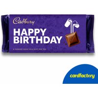 Cadbury Dairy Milk Happy Birthday Bar 110g | Special Edition Gift | Personalised Message Sleeve