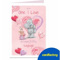Personalised Tatty Teddy Birthday Card - For the One I Love