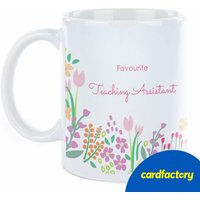Personalised Thank You Teacher Mug - Floral Print | Ceramic Material | 9.6cm x 12cm x 8cm