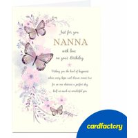 Personalised Birthday Card for Nanna | Quality Paperboard | UV Gloss Finish | Custom Message | Available in 2 Sizes | Perfect Gift
