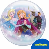 22-Inch Disney Frozen Bubble Balloon - DELIVERED INFLATED!