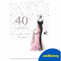 40th Birthday Card | Be Fabulous Be You | UV Gloss Finish | Quality Paper Board | Available in 2 Sizes | Ideal Gift for Any Celebration