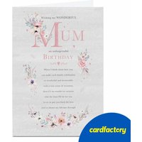 Birthday Card with Unforgettable Poem for Mum | UV Gloss Finish | Quality Paper | Available in 2 Sizes | Perfect Gift