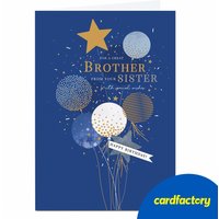 Birthday Card for Brother | Custom Design | High-Quality Paper | UV Gloss Finish | White Envelope Included | Available in 2 Sizes