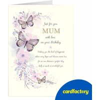 Personalised Birthday Card for Mum | Custom Message | UV Gloss Finish | Quality Paper Board | Available in 2 Sizes | Ideal Gift