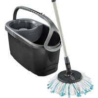 Leifheit CLEAN TWIST Disc Mop Ergo Black, für alle glatten Böden