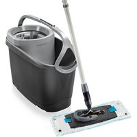 Leifheit Set CLEAN TWIST M Ergo Black, für alle glatten Böden