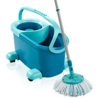 Leifheit Wischmop-Set CLEAN TWIST Disc Mop Ergo Mobile, für alle glatten Böden