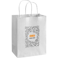 Printed White Paper Shopping Bags
