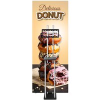 S Shaped Banner Stand with Display Shelves