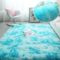 Bunte Kuschelcarlings für Kinderzimmer und Spielbereiche - Tie Dye Light Blue , 160x200cm