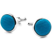Silk Cufflinks Ocean F32 Blue
