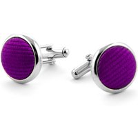 Silk Cufflinks Aubergine F28 Purple
