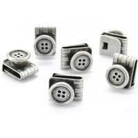 Sir Redman Suspender Buttons Antique Silver