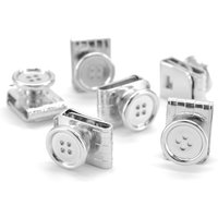Sir Redman Suspender Buttons Silver
