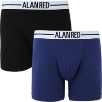 Alan Red Boxer Shorts 2-Pack Black Dark Blue Blue size XL