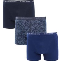 Björn Borg Cotton Stretch Boxers 3-Pack Dark Black Dark Blue Multicolour Blue size L