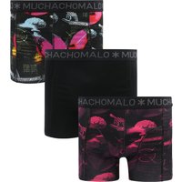 Muchachomalo Boxershorts 3-Pack Binary Black size L