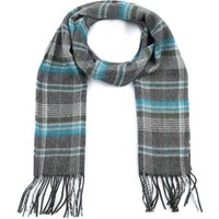 Suitable Men's Scarf Acrylic Checks 20-04 Multicolour Grey Blue