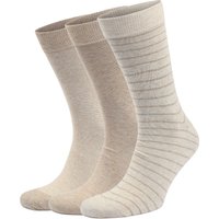 Suitable Socks 3-Pack Print Ecru Beige size 42-46