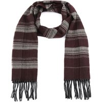 Suitable Men's Scarf Acrylic Checks 20-03 Multicolour Grey Burgundy