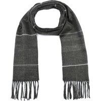Suitable Men's Scarf Acrylic Checks 21-09 Black Grey